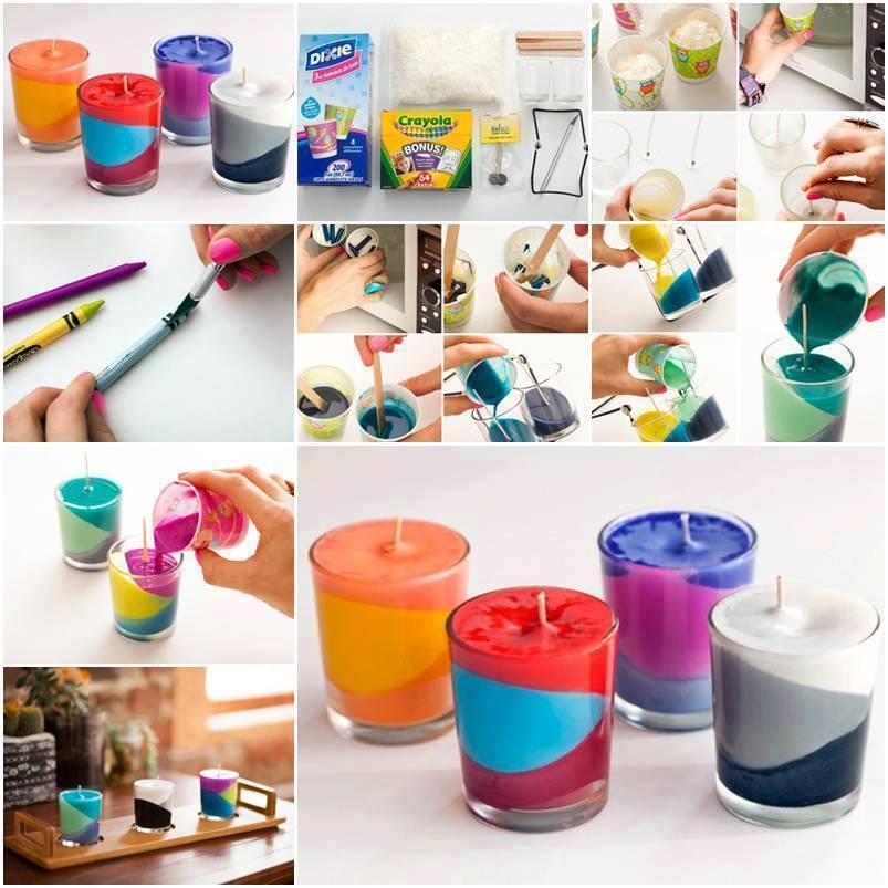 Colorful Glass Candles
