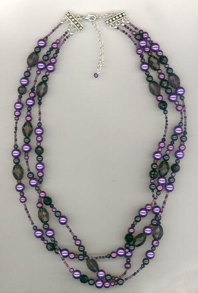 Melinda Jernigan  Purple Champagne Beaded Crystal and Pearls