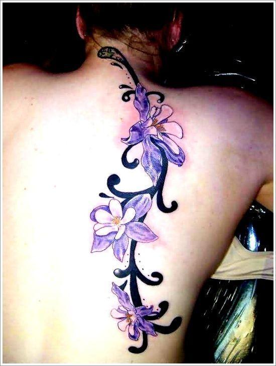 Orchid Tattoo Ideas For Girl On Back