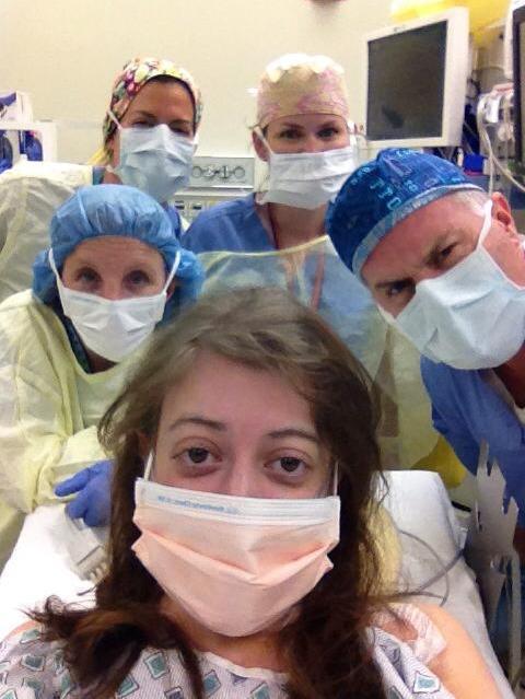 About to go into surgery..... But first let me take a selfie