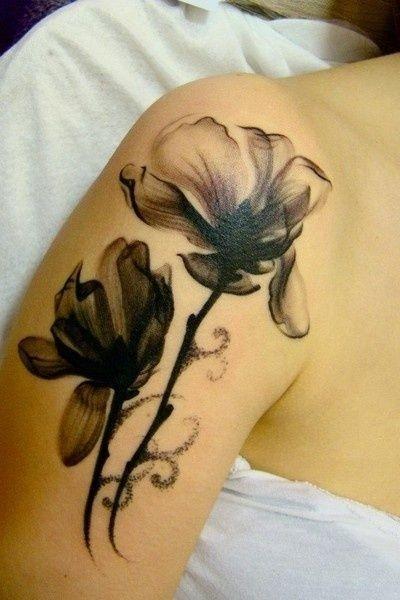 X-ray flower tattoo