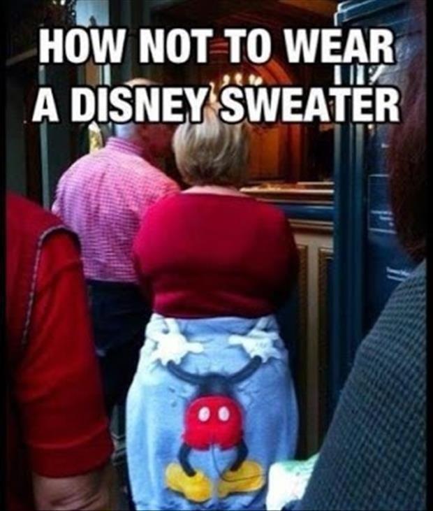 Disney Sweater and Grandma... LOL