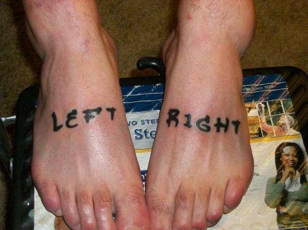 Left and right Foot Tattoos