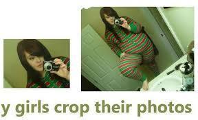 funny girls crops their photos