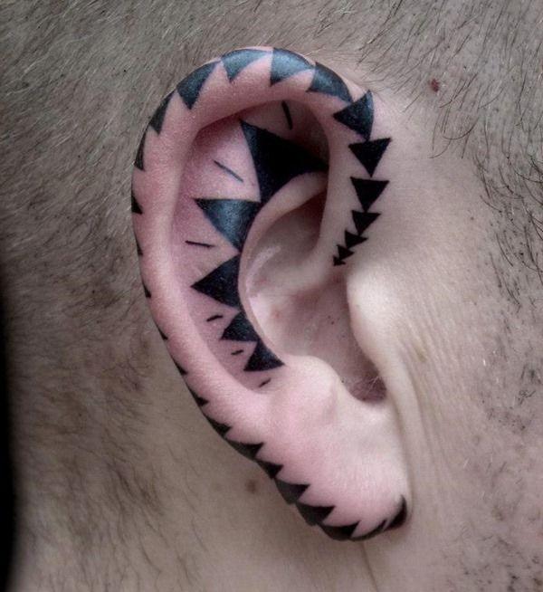 Amazing Ear Tattoo
