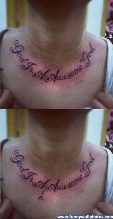 Spelling Mistake in Tattoos... LOL