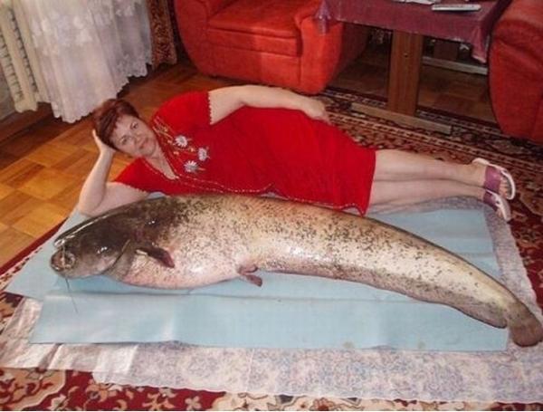 This woman gives sleeping with the fishes an entirely new meaning.