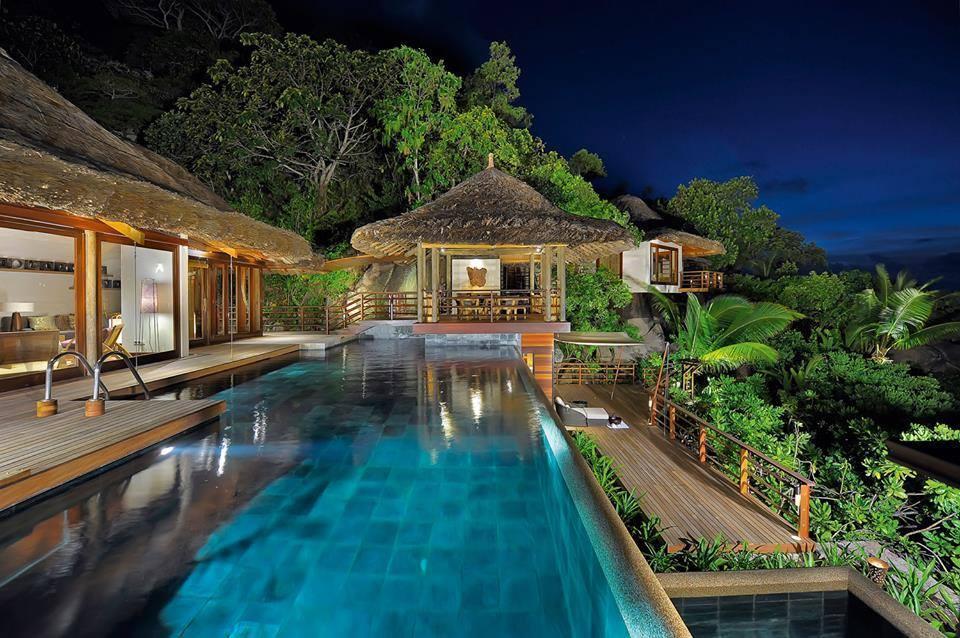 Outside Pool Design Luxury Resorts at Seychelles