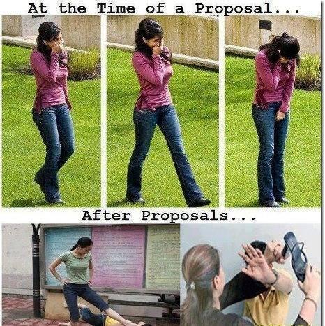 Girls The Time Of Proposal Vs After Proposal