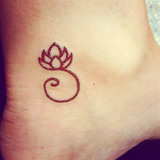 lotus tattoo on the foot