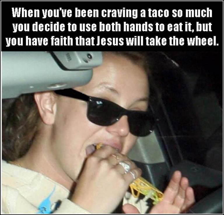 faith that hesus will take the wheel