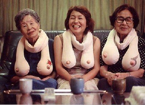 this is more than funny.....a boob scarf.