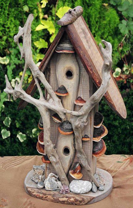 driftwood bird house