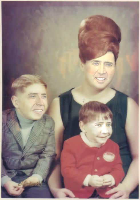 Nicholas Cage Family Portrait, I'm not sure why this exists, but I'm