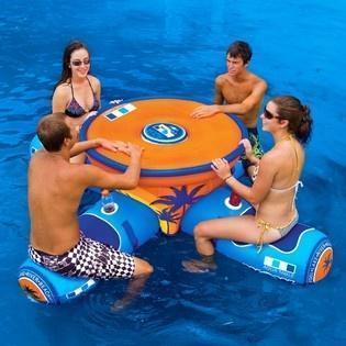 Floating Aqua Table- with an interior cooler.