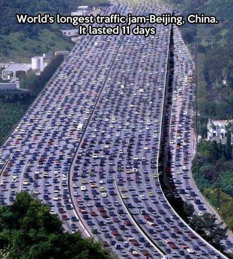 Longest traffic jam in the world