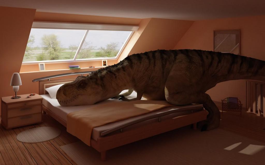 fuuny dinosaur sleeps